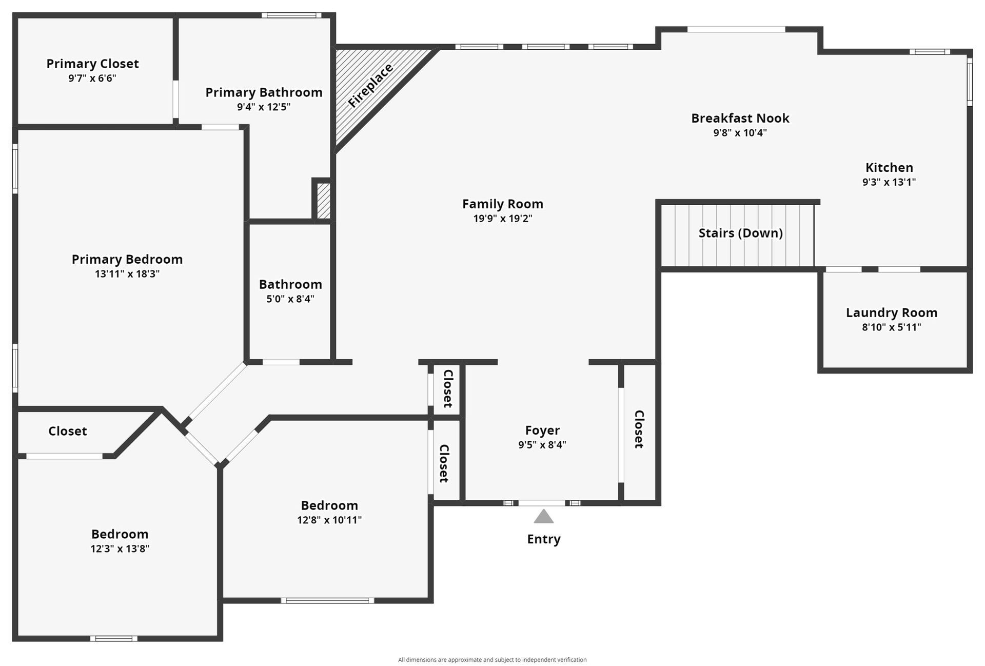 A black and white floor plan of a house.