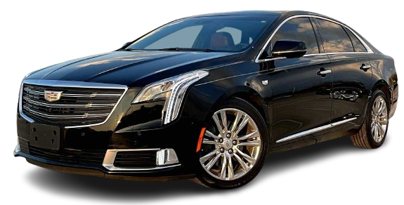 A black cadillac escalade is shown on a white background.