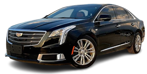 A black cadillac escalade is shown on a white background.