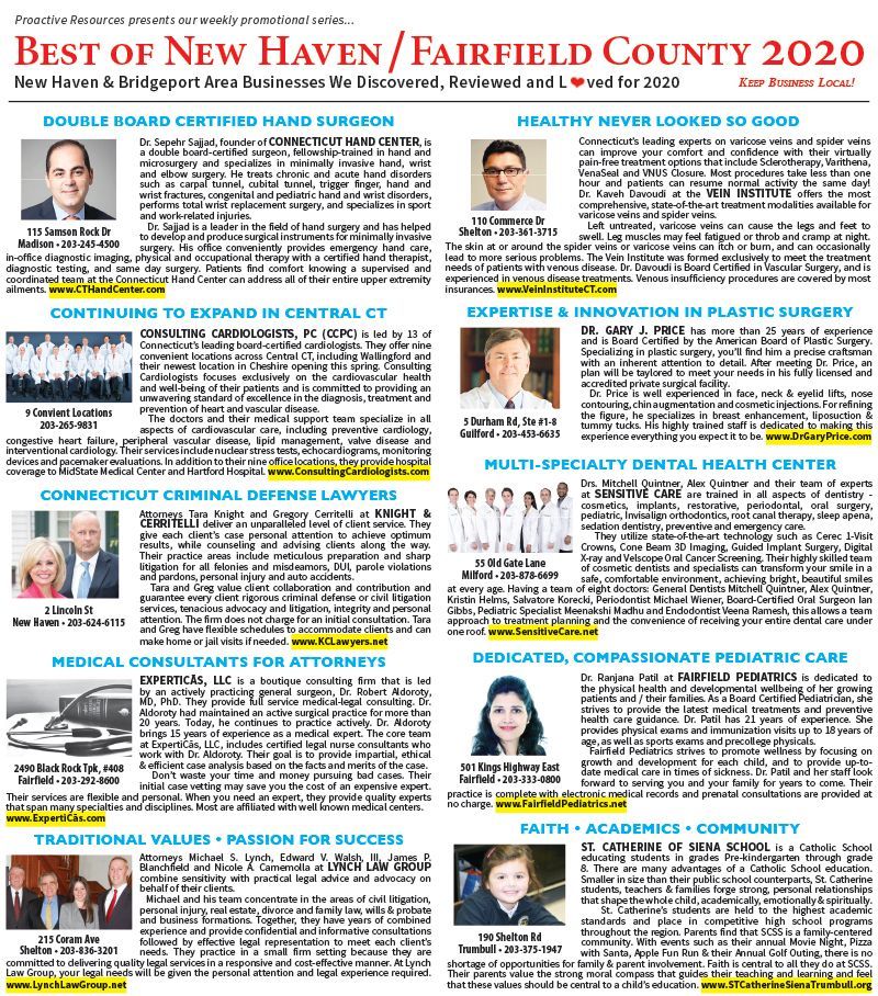 Best of New Haven & Fairfield County 2020
