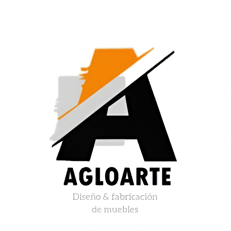 Logotipo de Agloarte, empresa de diseño y fabricación de muebles. Presenta una 