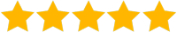 Five gold stars on a white background