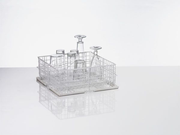 Gläserkorb aus Drahtgitter ohne Reihen, Größe S