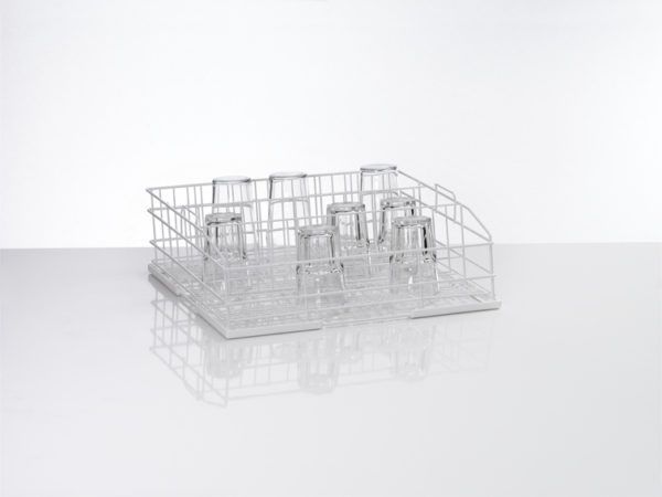 Gläserkorb aus Drahtgitter, Größe M, 3 Reihen