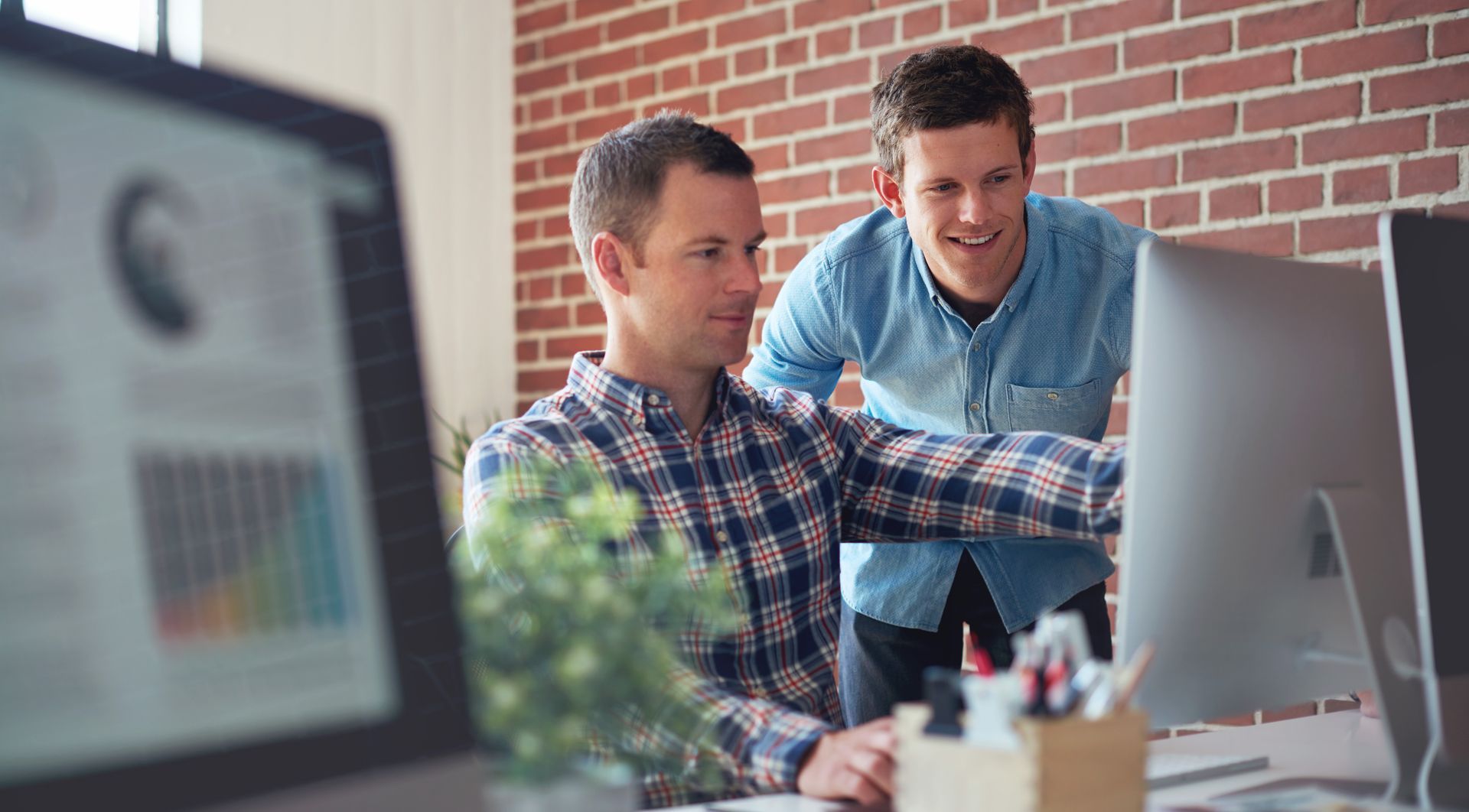 SEO experts reviewing a medical website at a digital marketing agency