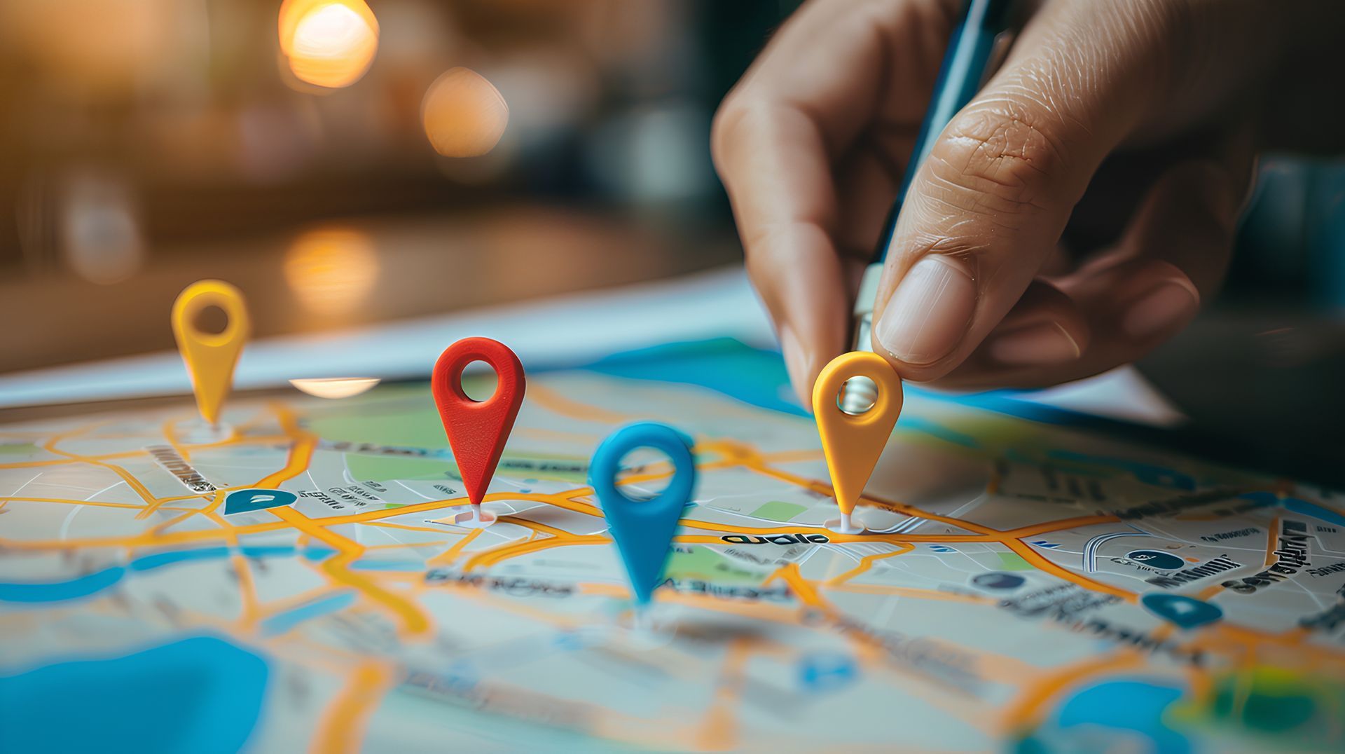Map with places