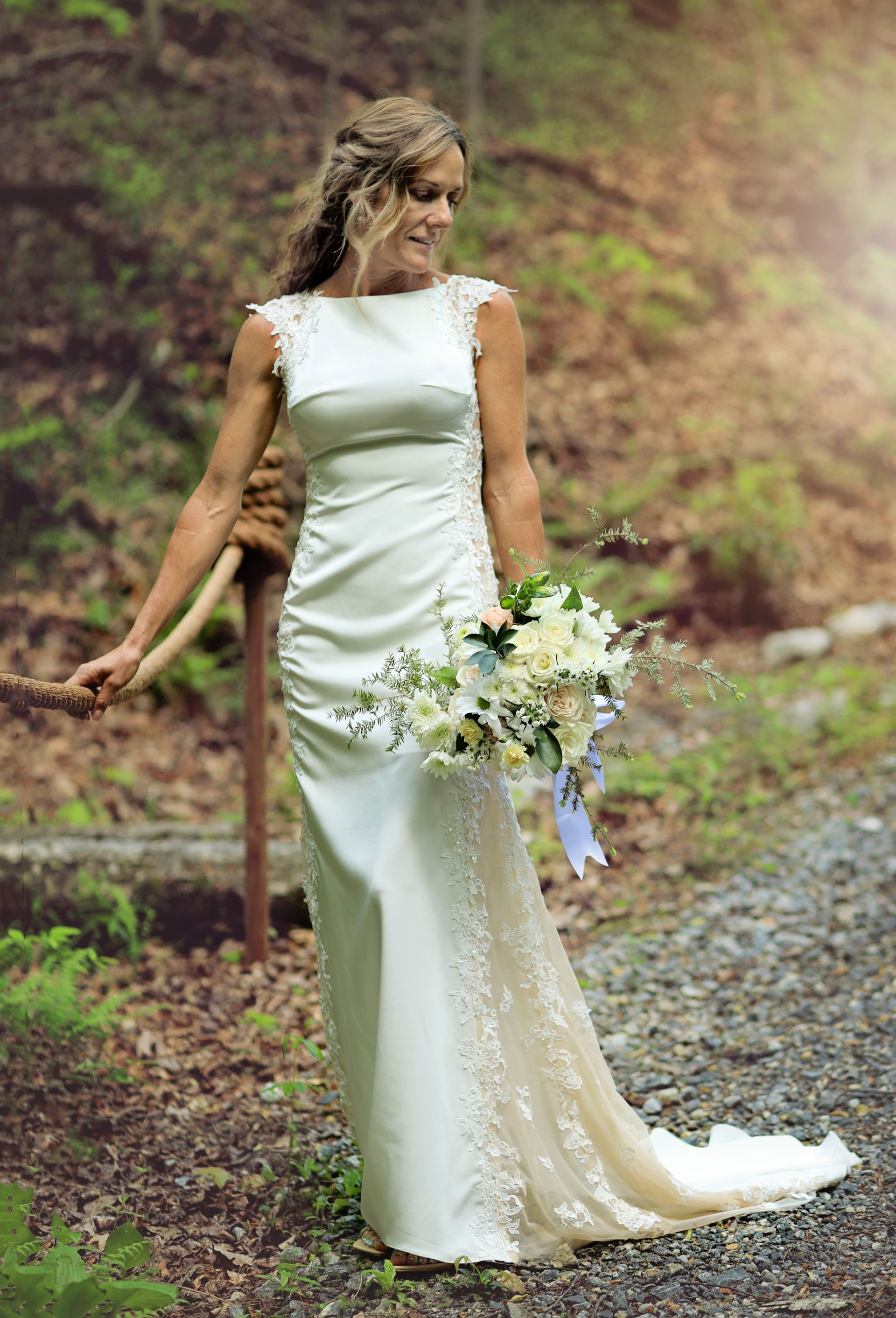 Waterfall elopement in the Blue Ridge Mountain, Western North Carolina at Meraki Escape