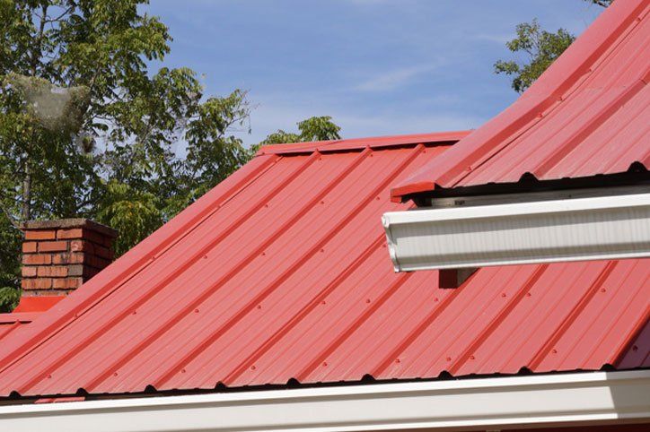 Red metal roof