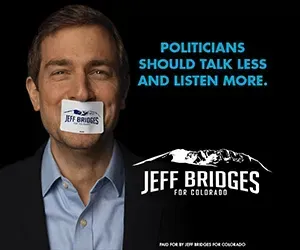 An advertisement for jeff bridges for colorado