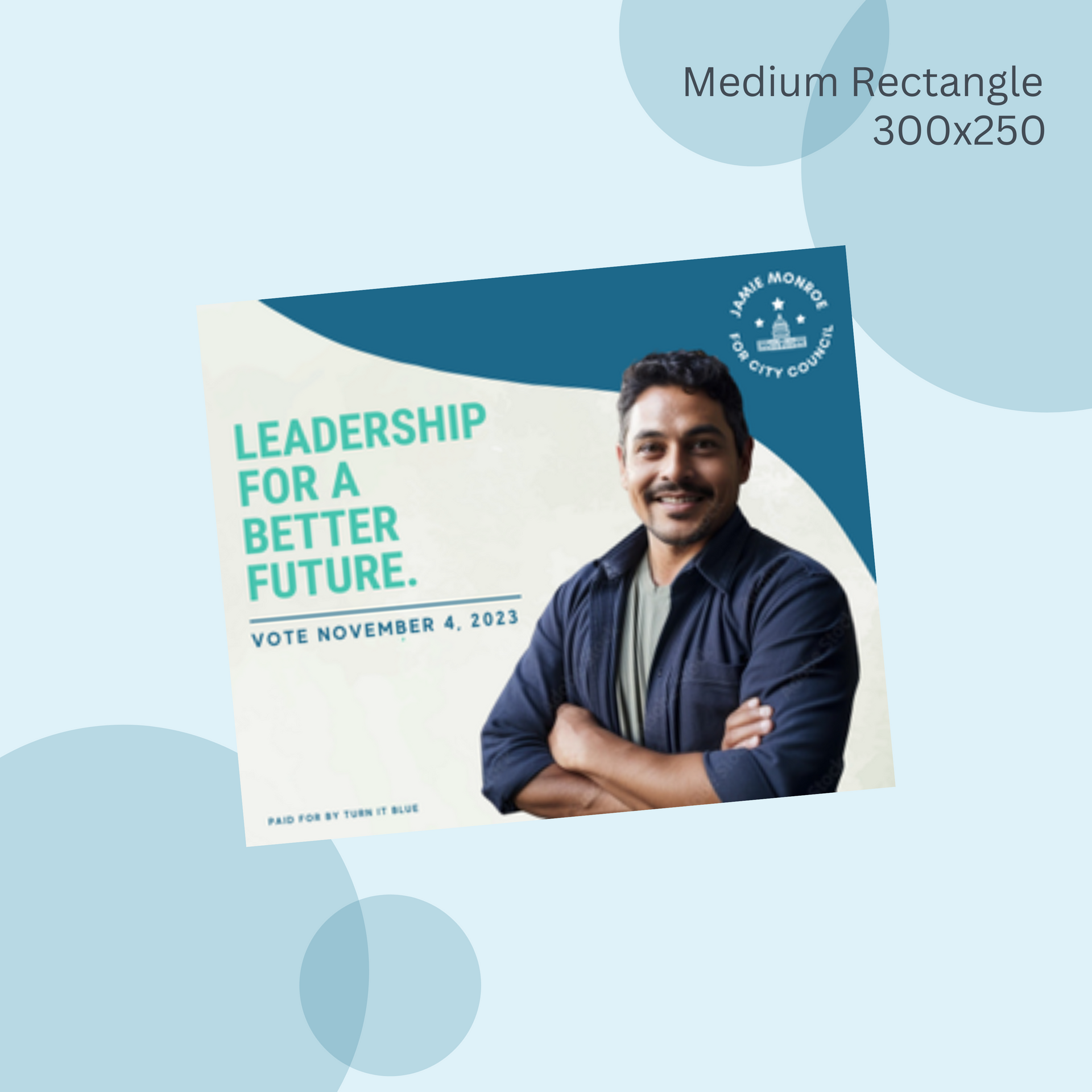 A poster that says leadership for a better future