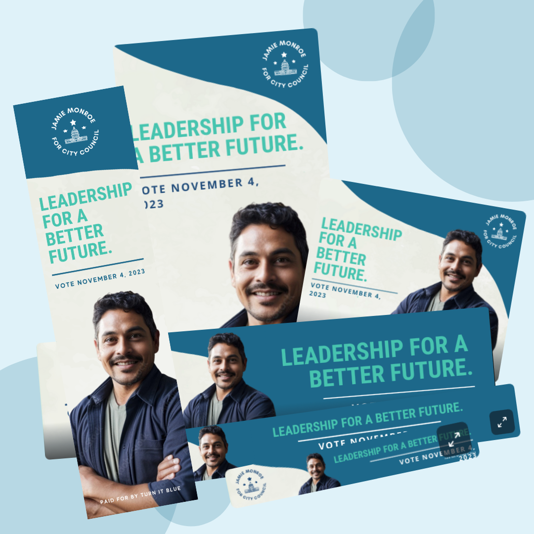 A poster that says leadership for a better future