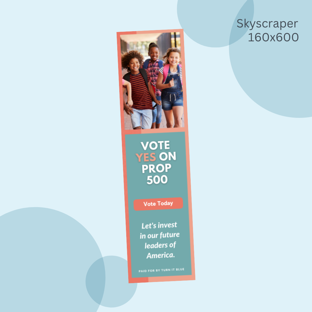 A bookmark that says vote yes on prop 500