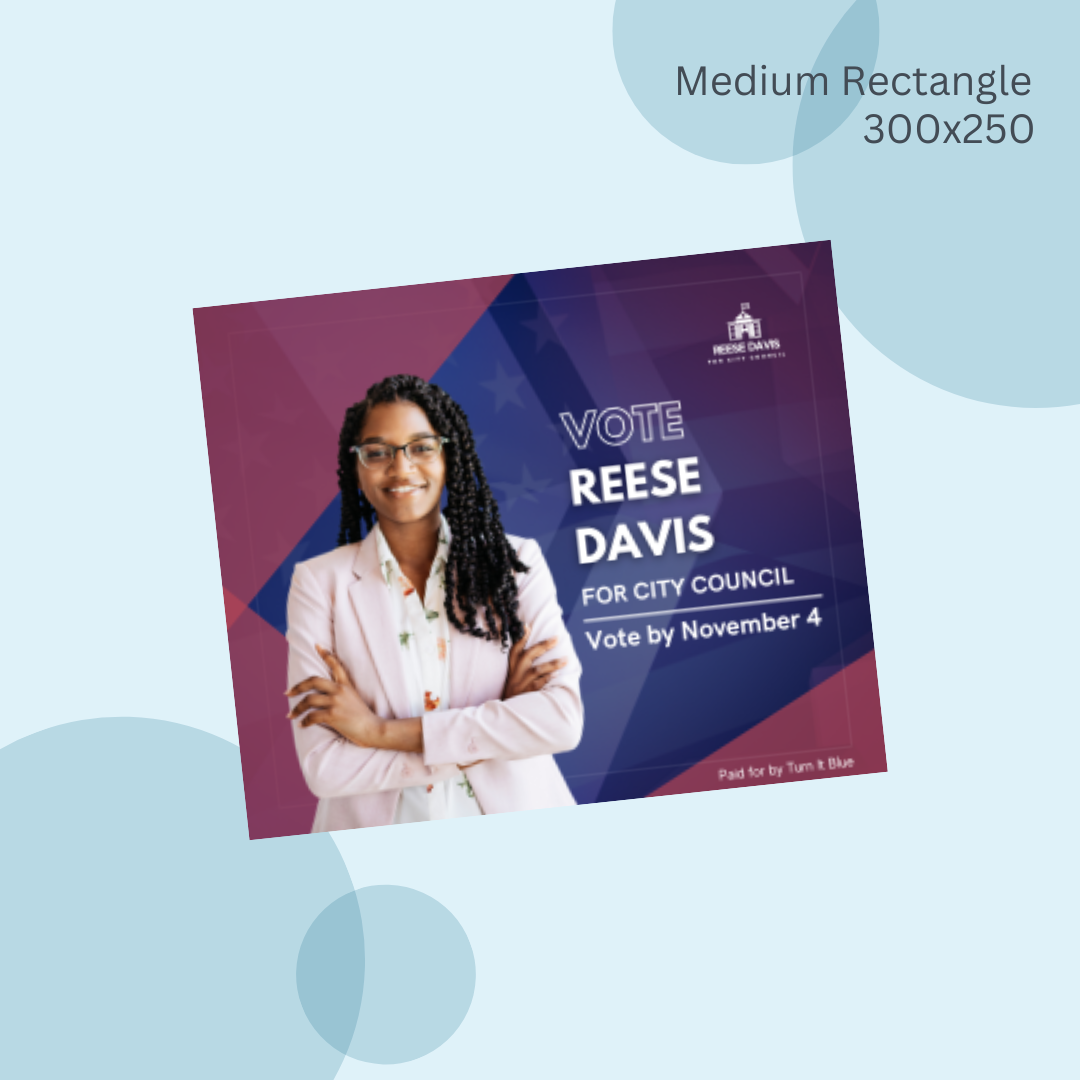 A poster that says vote reese davis for city council