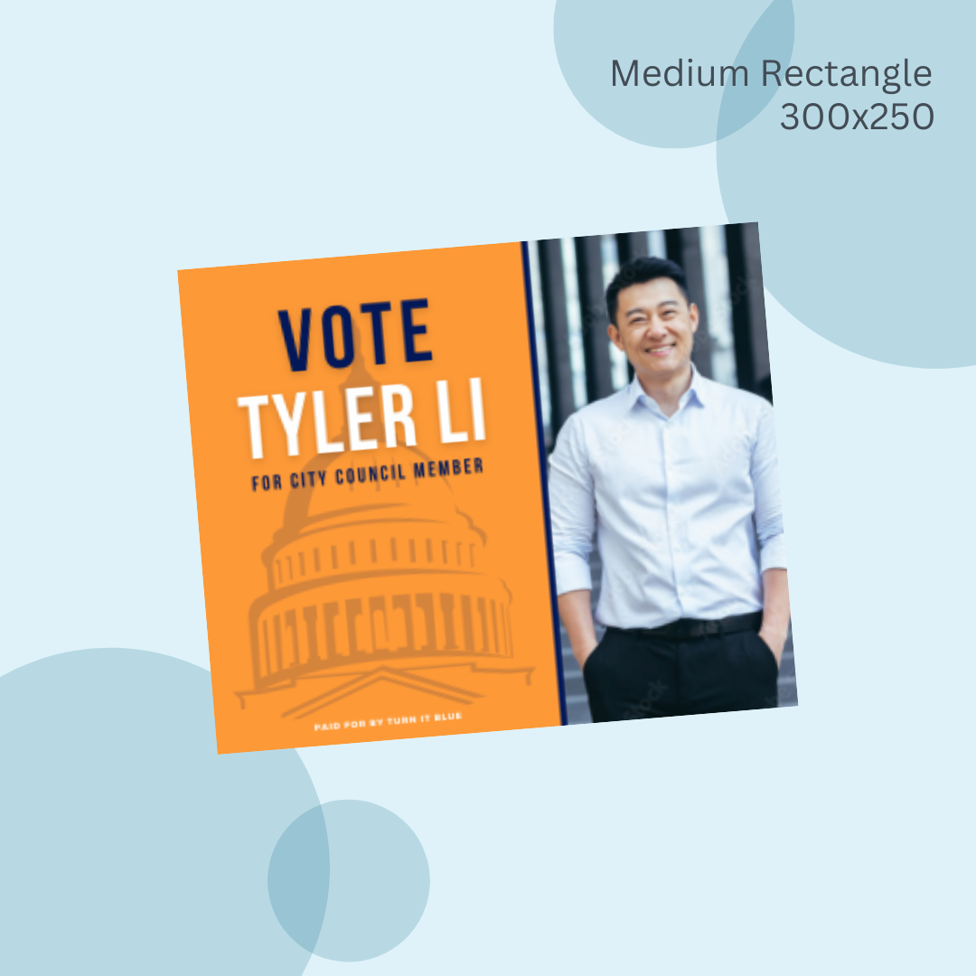 A poster that says vote tyler li on it
