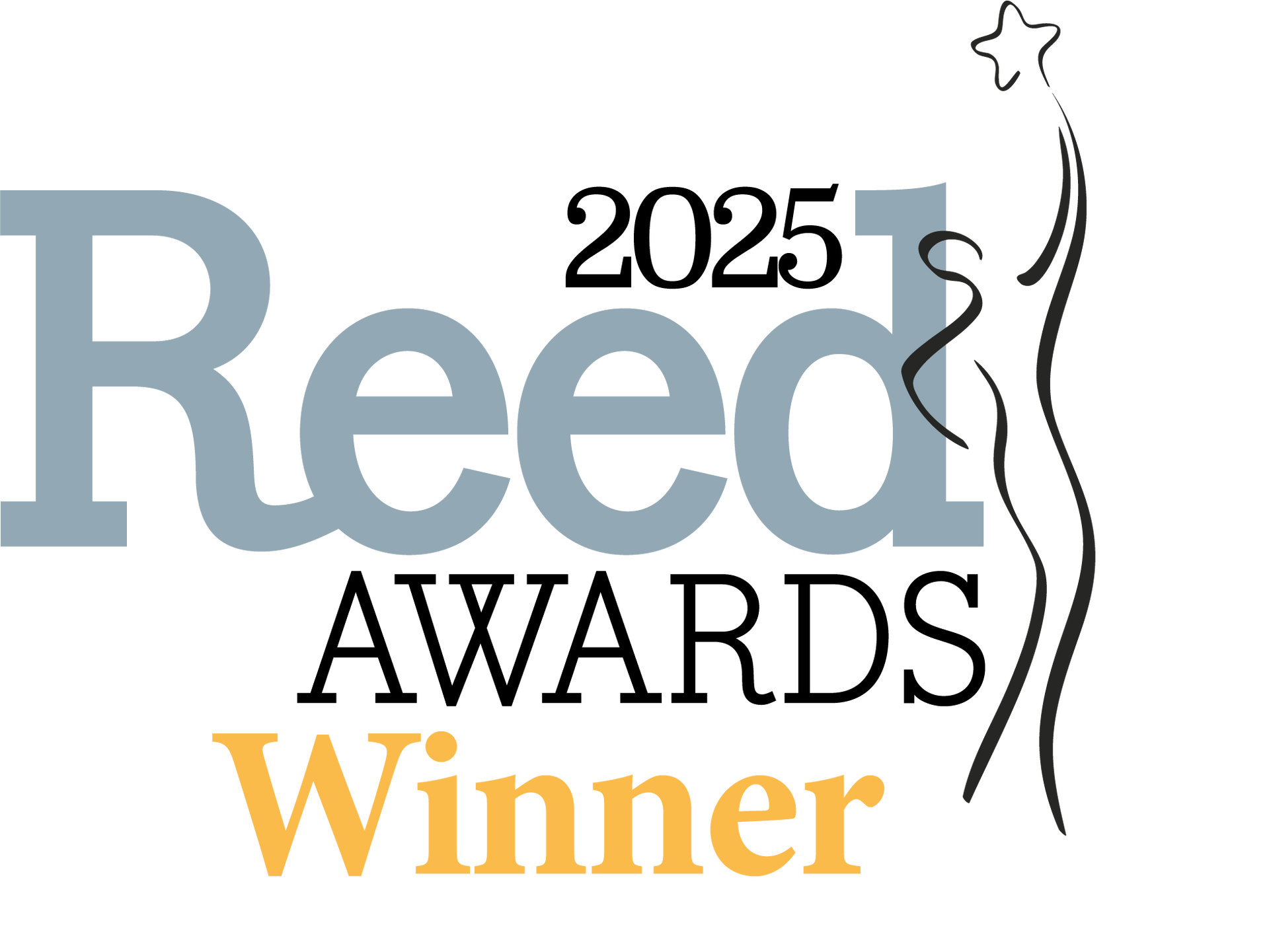 A badge notating 2025 Reed Award Winner