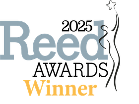 A badge notating 2025 Reed Award Winner