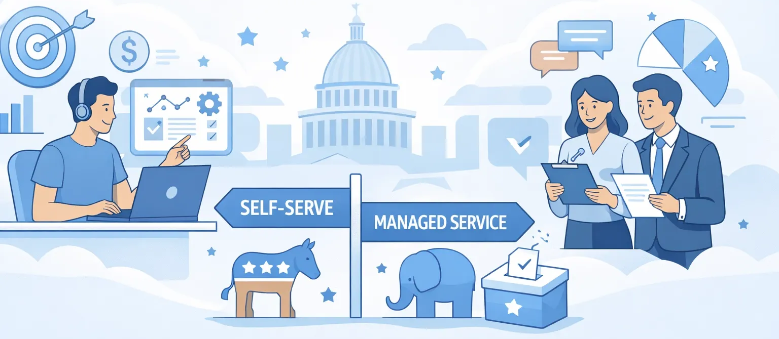 Agency command center dashboard for managing and scaling multiple political digital advertising camp