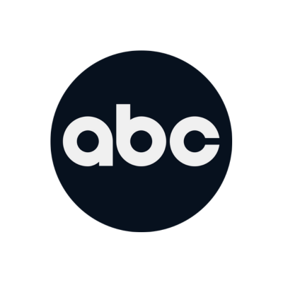 The abc logo is in a black circle on a white background.