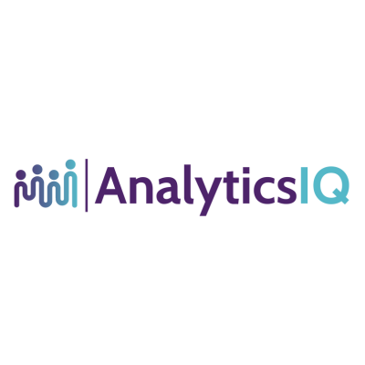 It is a logo for a company called analytics iq.