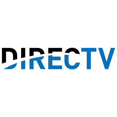 The logo for directv is blue and black on a white background.