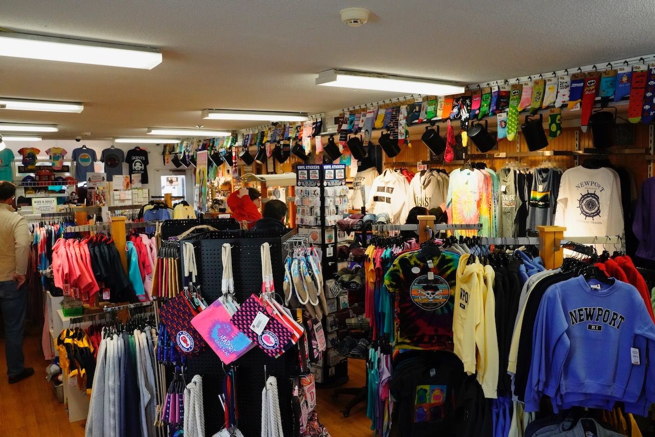 A store filled with lots of clothes and hats