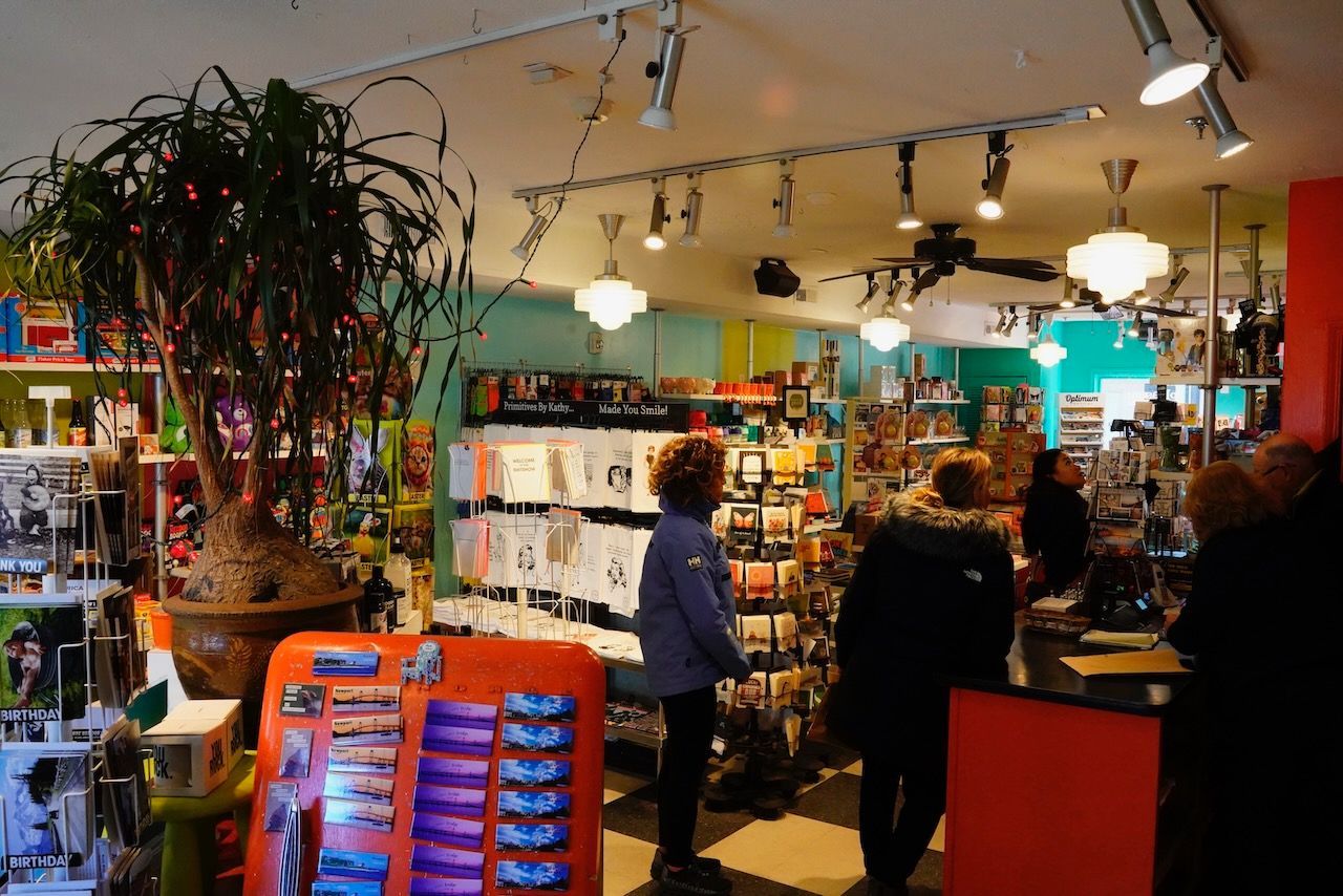 A group of people are shopping in a store