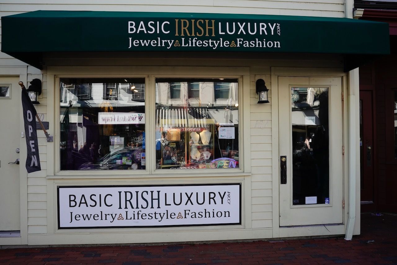 Basic irish luxury jewelry lifestyle fashion store front