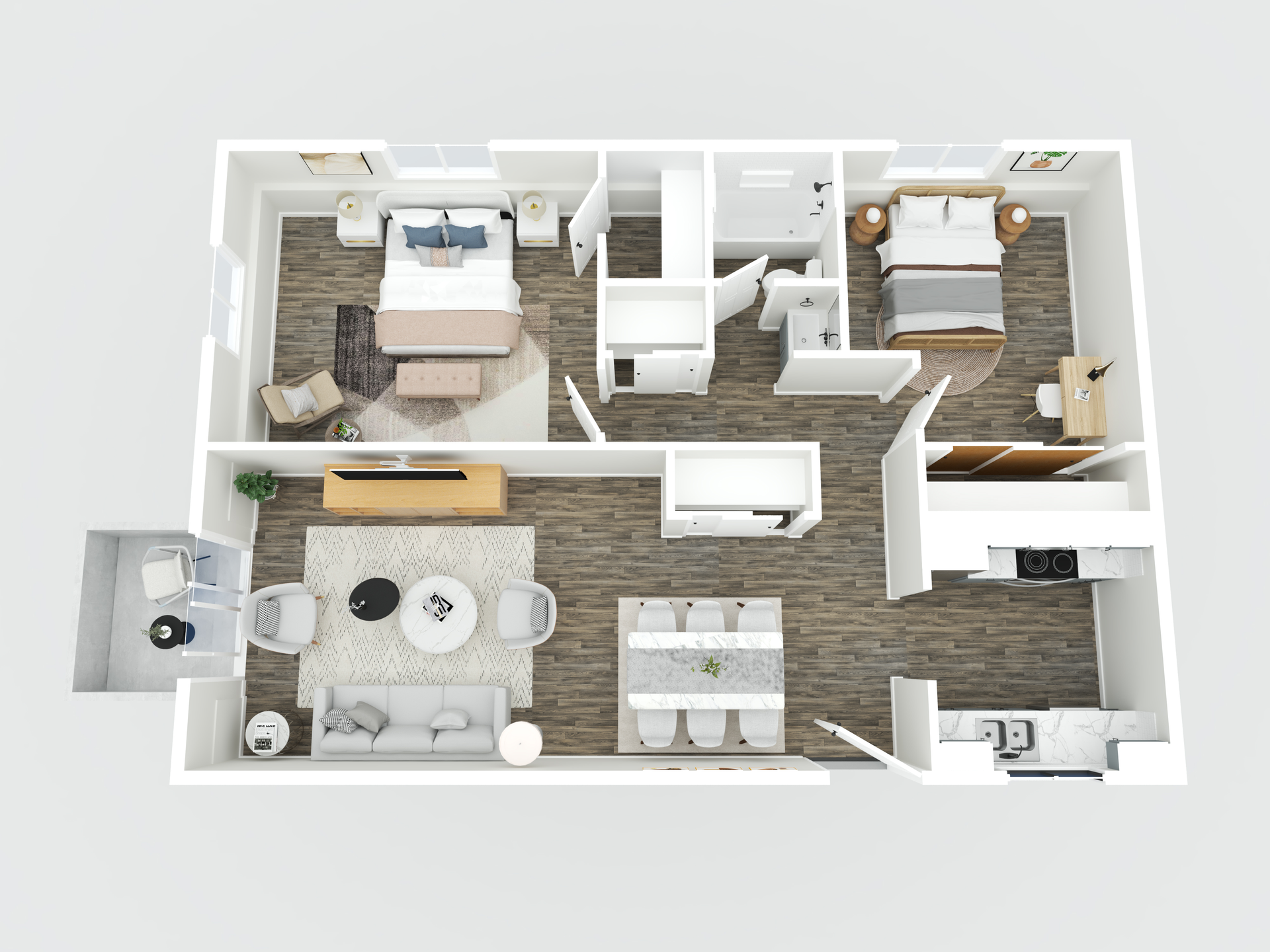 studio floor plan - architectural drawing style