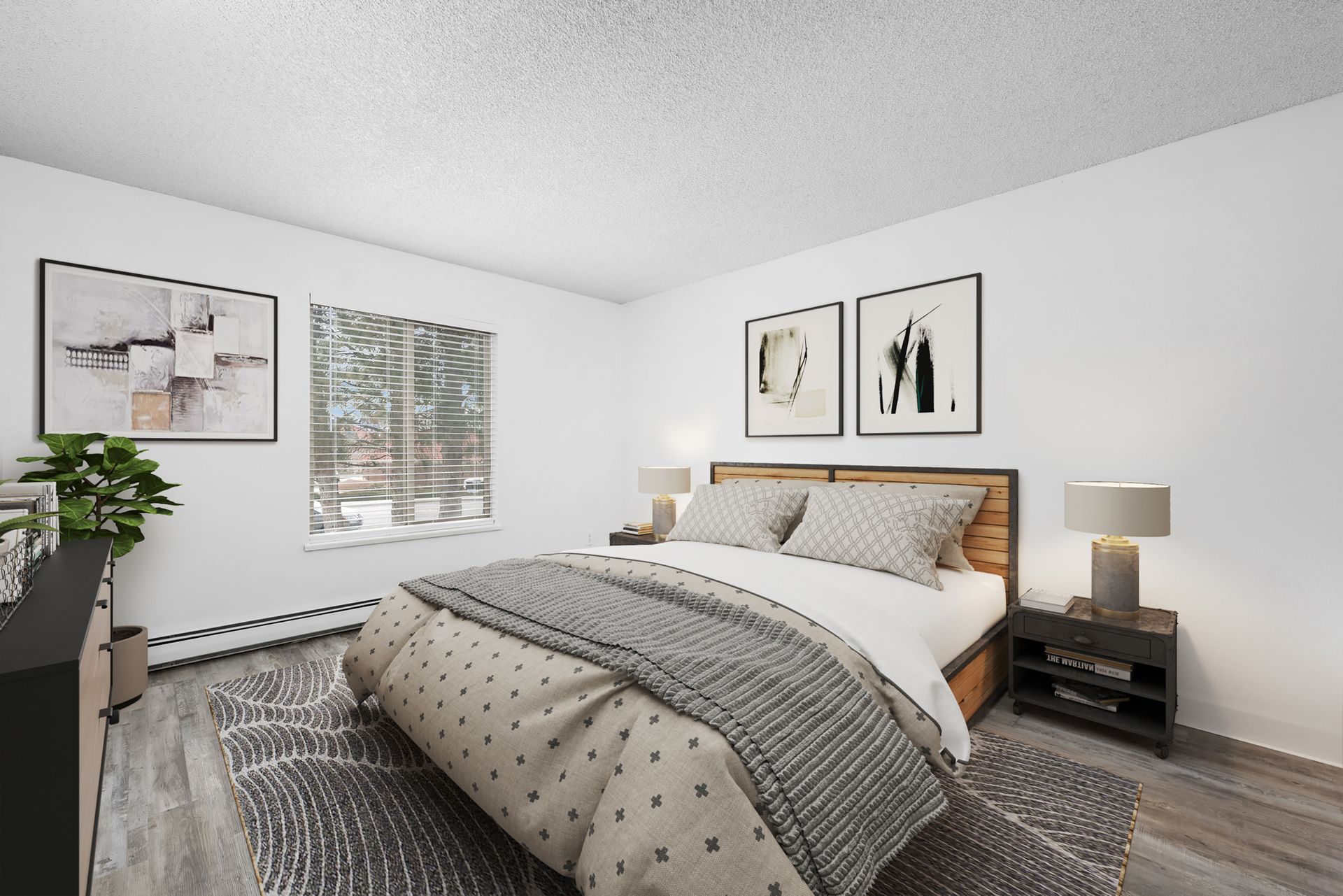 Photo of a bedroom with plenty of space