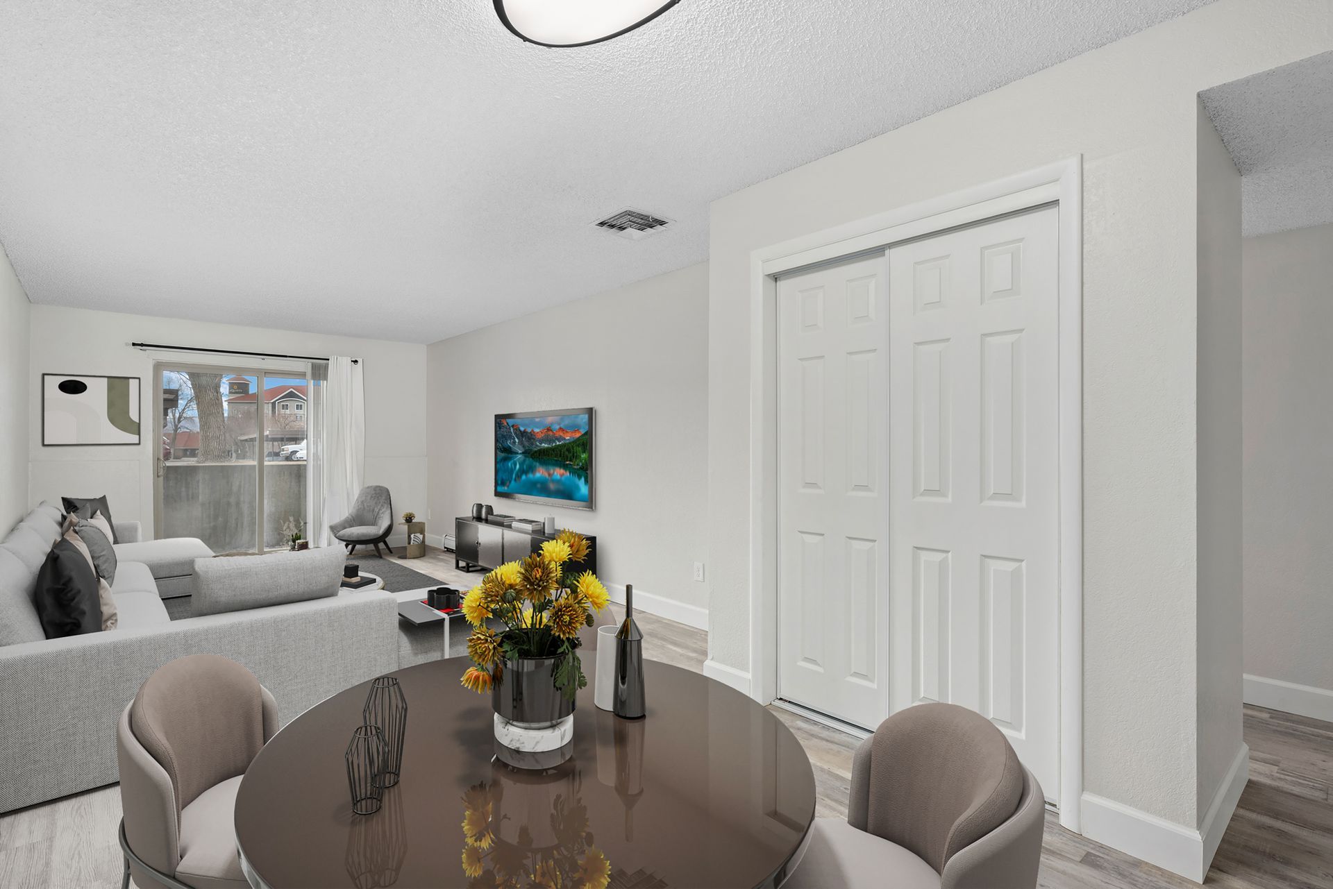 Photo of a living room with plenty of open space