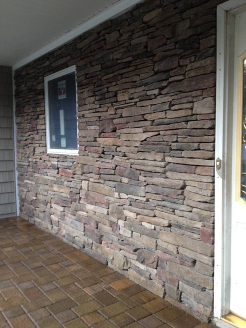 multi colored stone wall