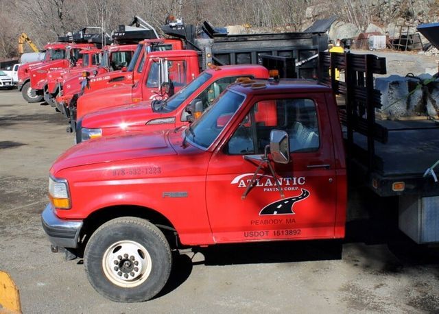 Red Trucks — Peabody, MA — Atlantic Paving Corp.