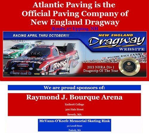 New England Dragway Flyer — Peabody, MA — Atlantic Paving Corp.