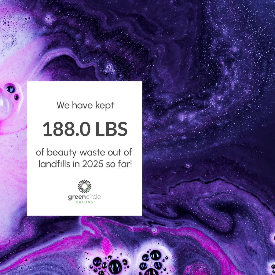 We have kept 188.0 lbs of beauty waste out of landfills in 2025 so far