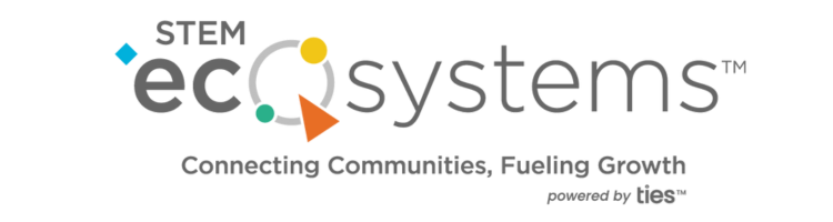 A logo for stem ecosystems connecting communities fueling growth
