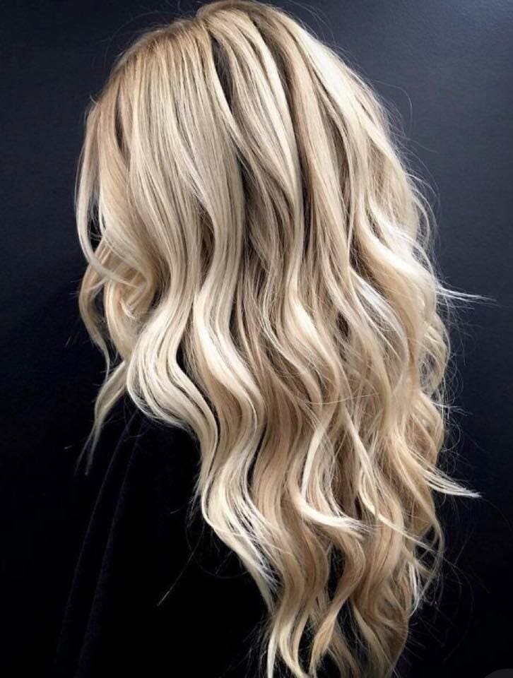 Long Blonde Curls — Hairdresser in Emerald, QLD
