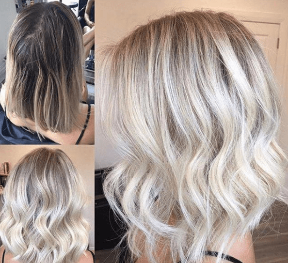 Hair Before & After Blonde Colour — Hairdresser in Emerald, QLD