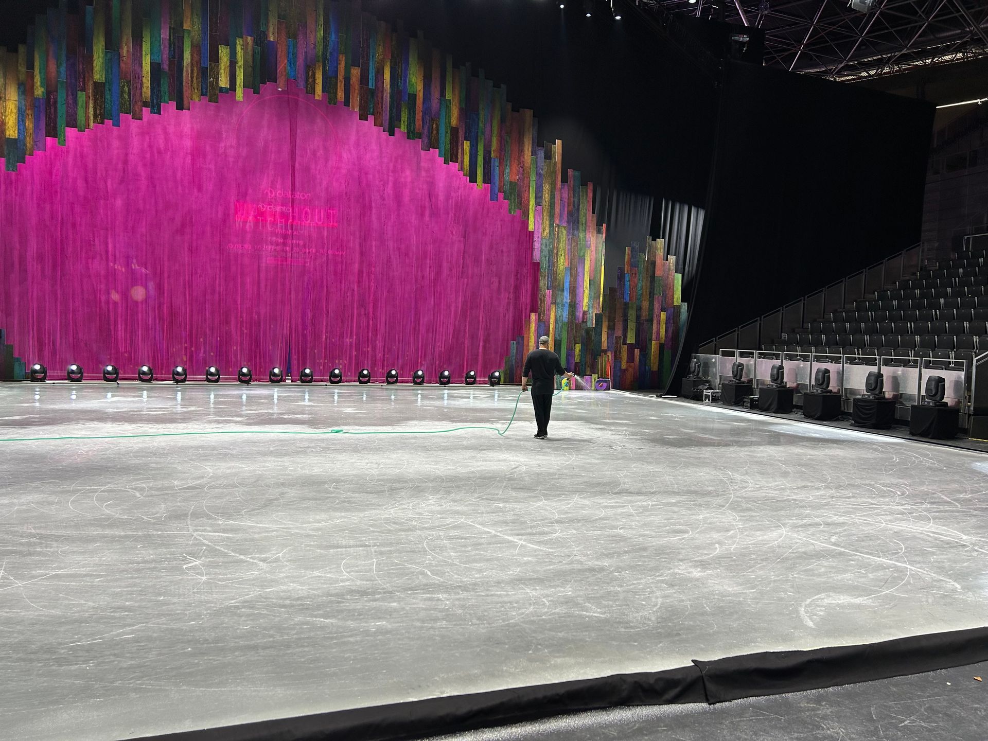 Pista de hielo temporal para una espectáculo sobre hielo