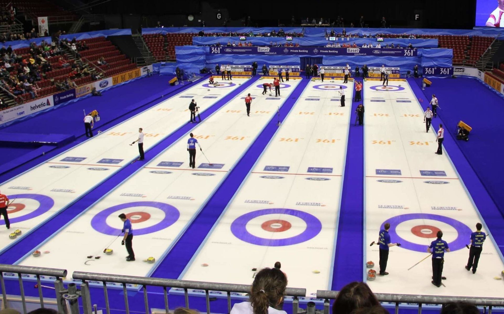 Pistas de curling sobre hielo