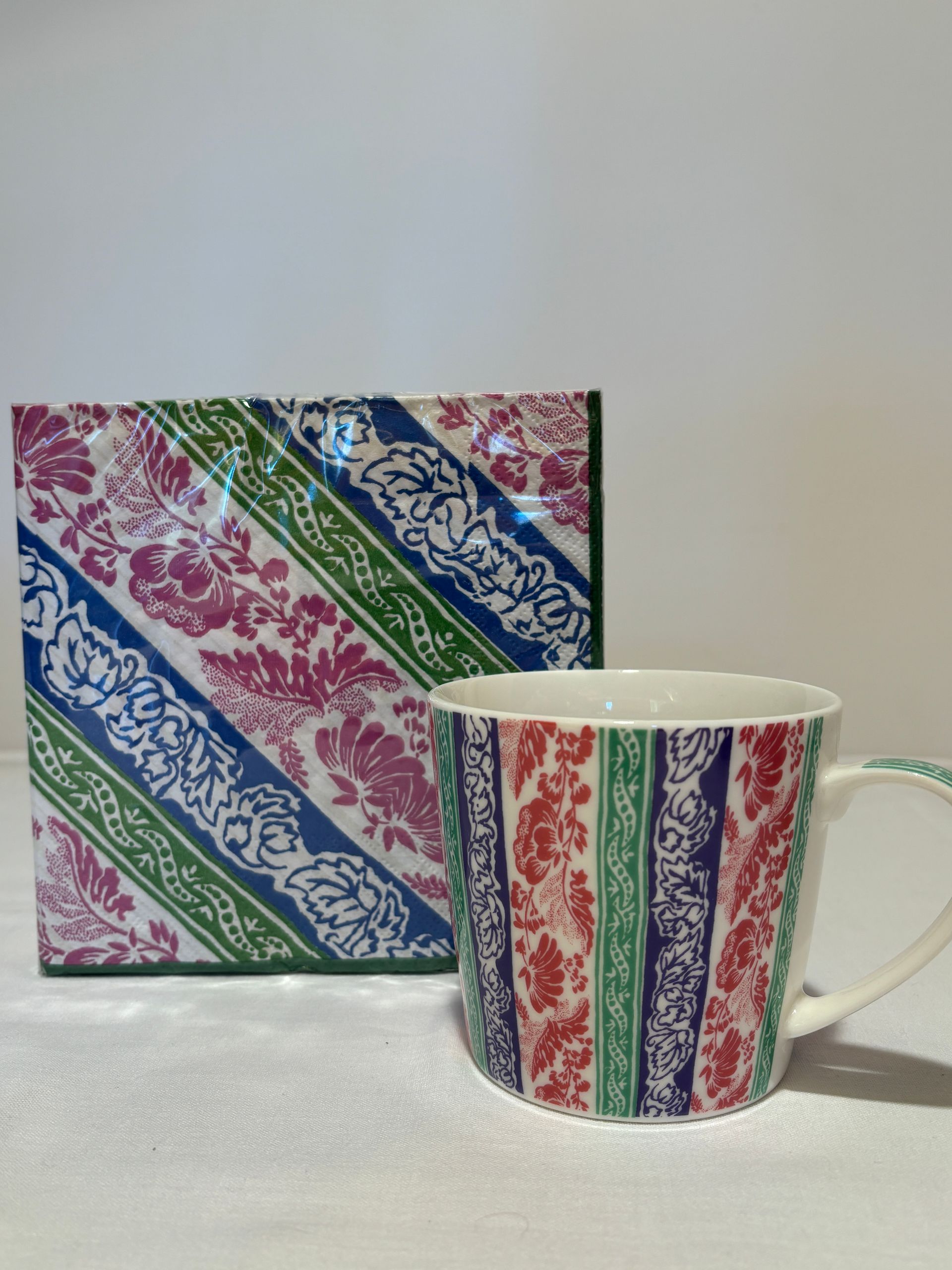 Ausseer Servietten - rosa/lila/grün