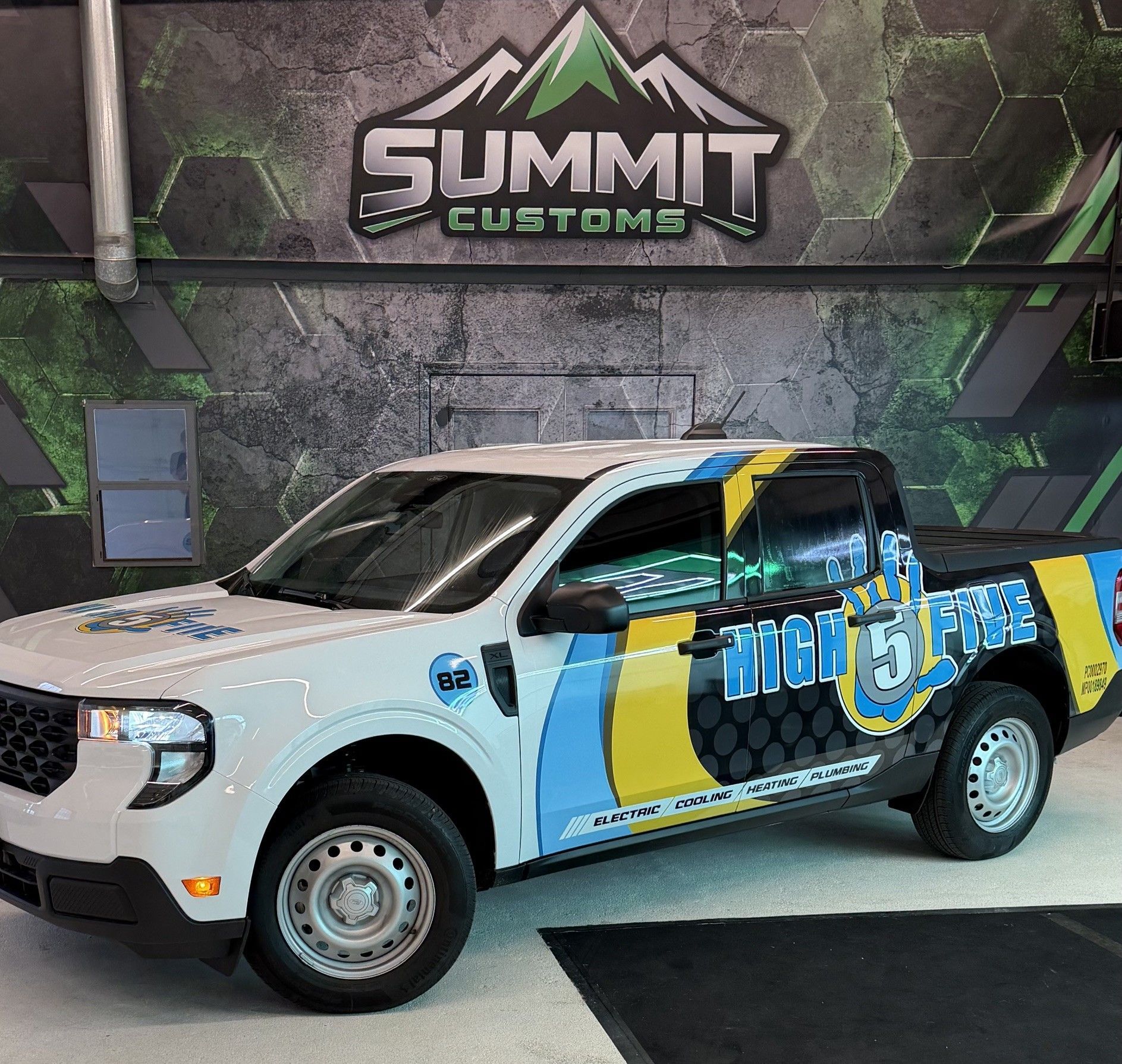 High Five commercial window tint by summit customs denver colorado