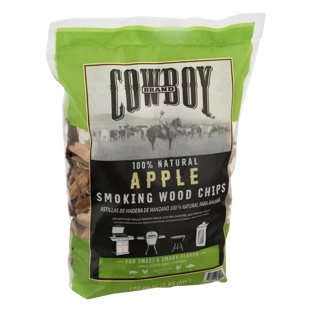 Left Facing Bag of Cowboy Apple Smoking Wood Chips