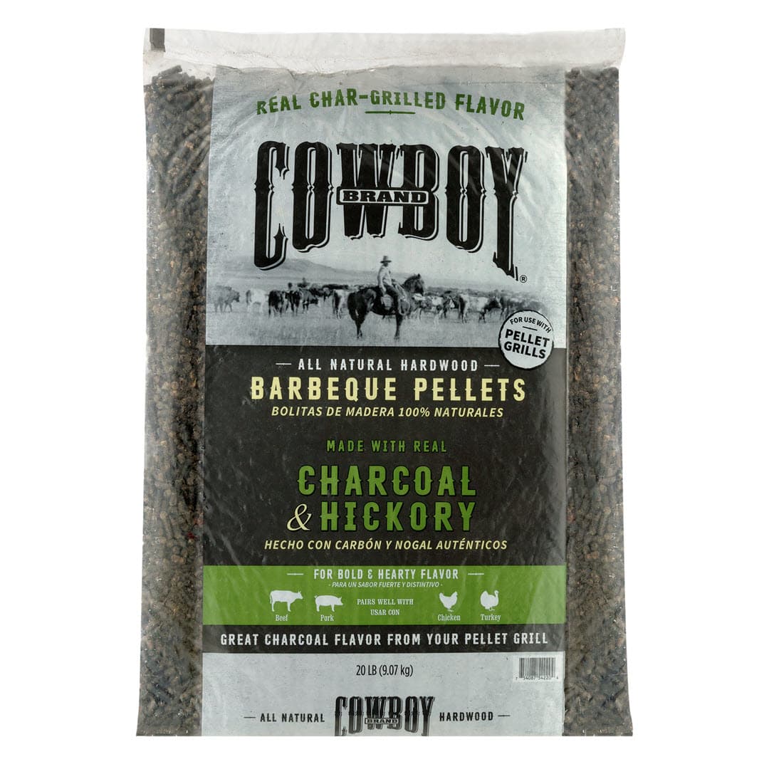Bag of Cowboy Charcoal & Hickory Barbeque Pellets