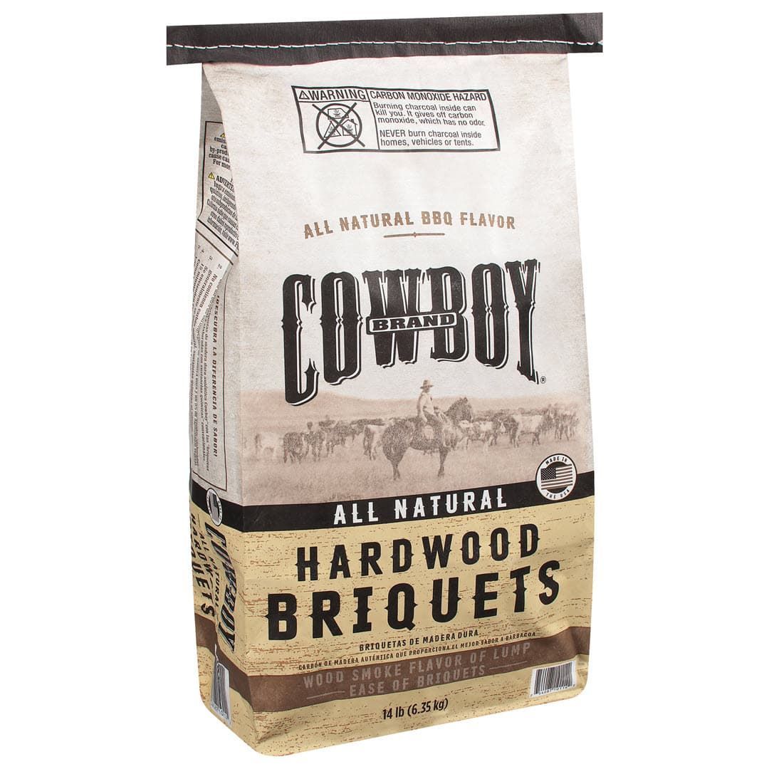 Cowboy Hardwood Briquets 14lb bag left