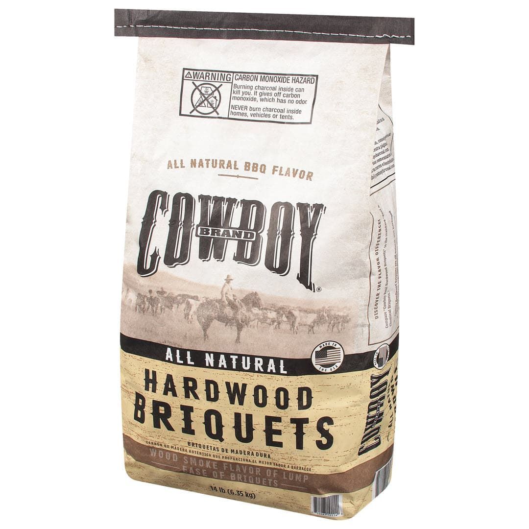 Cowboy Hardwood Briquets 14lb bag right