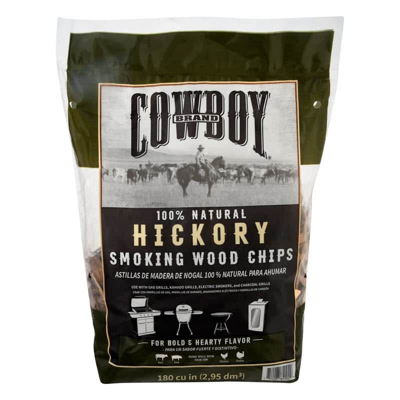 Bag of Cowboy 100% Natural Hickory Wood Chips for Smoking