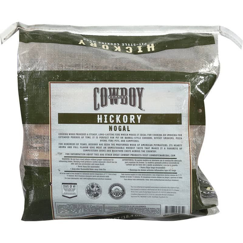 Cowboy Pit-Style Cookin' Wood  back of bag