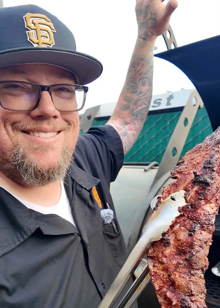Cowboy Charcoal BBQ Team Pitmaster Justin of Kleinfeldt Family BBQ