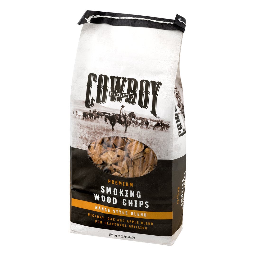 Right Facing Bag of Cowboy 100% Natural Range Style Smoking Wood Chips