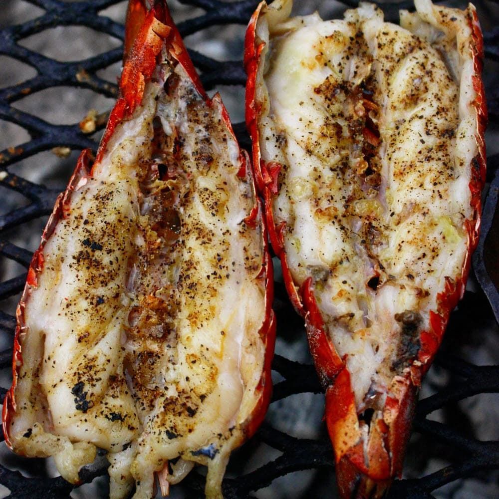 Grilled Lobster Tail with Chive Butter Sauce Recipe Cowboy Charcoal